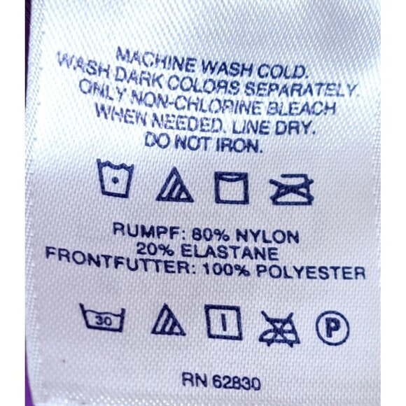 Lands' End Girls 12 Purple Short Sleeve Rash Guard Multicolor Heart Beach - Picture 5 of 6